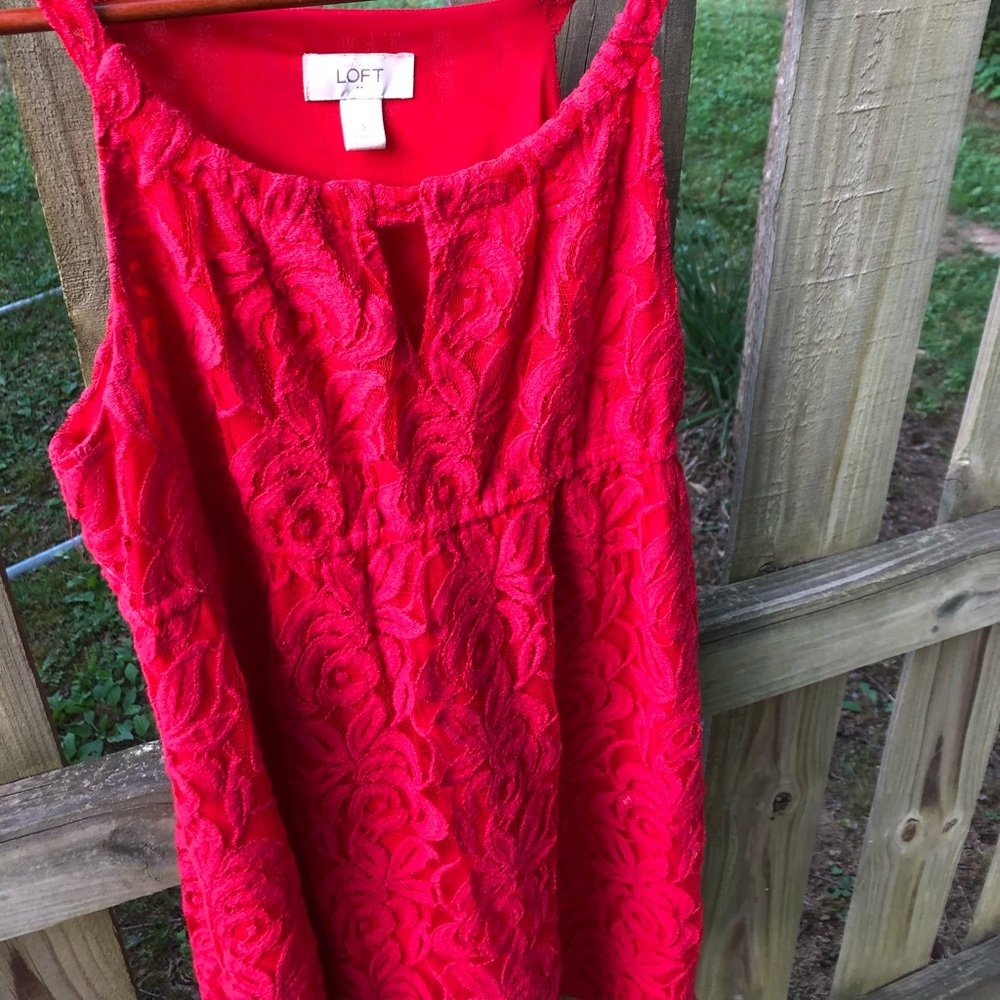 Ann Taylor Loft Dress, red ❤️, condition: FAB!💃🏻